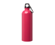 Gourde en acier inoxydable recyclé avec mousqueton 750ml couleur fuchsia