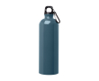 Gourde en acier inoxydable recyclé avec mousqueton 750ml couleur cyan