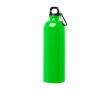Gourde en acier inoxydable recyclé avec mousqueton 750ml couleur vert fluorescent