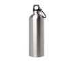 Gourde en acier inoxydable recyclé avec mousqueton 750ml couleur argenté