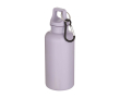 Bouteille en plastique recyclé avec mousqueton et bouchon à vis 400 ml couleur lilas