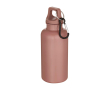 Bouteille en plastique recyclé avec mousqueton et bouchon à vis 400 ml couleur rose clair