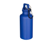 Bouteille en plastique recyclé avec mousqueton et bouchon à vis 400 ml couleur bleu foncé
