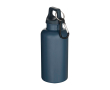 Bouteille en plastique recyclé avec mousqueton et bouchon à vis 400 ml couleur bleu bondi