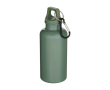 Bouteille en plastique recyclé avec mousqueton et bouchon à vis 400 ml couleur vert chiné