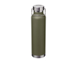 Bouteille en inox recyclé à double paroi avec bouchon à vis 650 ml couleur vert foncé