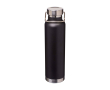 Bouteille en inox recyclé à double paroi avec bouchon à vis 650 ml couleur noir