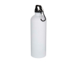 Gourde mate en acier inoxydable recyclé avec mousqueton 750 ml couleur blanc