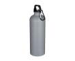 Gourde mate en acier inoxydable recyclé avec mousqueton 750 ml couleur gris