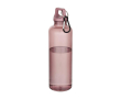Gourde légère en plastique recyclé avec mousqueton 750 ml couleur rose clair
