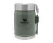 Thermos repas avec couverts et couvercle isolant à valve 400 ml couleur vert foncé