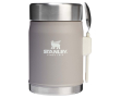Thermos repas avec couverts et couvercle isolant à valve 400 ml couleur gris