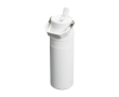 Bouteille en inox recyclé avec paille 700 ml Stanley IceFlow™ 2.0 couleur blanc/bleu