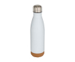 Bouteille en acier inoxydable à double paroi avec base en liège 500 ml couleur blanc