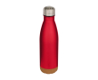Bouteille en acier inoxydable à double paroi avec base en liège 500 ml couleur rouge