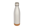 Bouteille en acier inoxydable à double paroi avec base en liège 500 ml couleur argenté mat