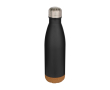 Bouteille en acier inoxydable à double paroi avec base en liège 500 ml couleur noir