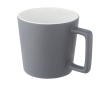 Tasse en céramique avec finition mate et anse carrée 370 ml couleur gris taupe