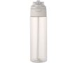 Gourde 700 ml avec paille et bouchon bouton anti-fuite couleur transparent