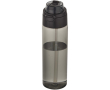 Gourde 700 ml avec paille et bouchon bouton anti-fuite couleur noir