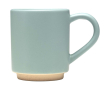 Tasse empilable céramique base moderne non émaillée 180 ml couleur bleu pastel