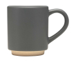 Tasse empilable céramique base moderne non émaillée 180 ml couleur gris