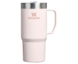 Mug isotherme double paroi couvercle anti-fuite 473 ml Stanley couleur rose clair