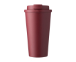 Mug en plastique avec couvercle à vis et ouverture pour boire 475ml couleur bordeaux
