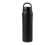 Gourde en acier inoxydable recyclé avec double bouchon 470 ml couleur noir