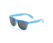 Lunettes de soleil en paille de blé avec verres noirs UV400 couleur bleu