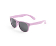 Lunettes de soleil en paille de blé avec verres noirs UV400 couleur rose