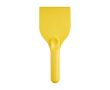 Grattoir à glace grand format en plastique recyclé avec manche couleur jaune