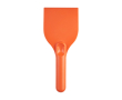 Grattoir à glace grand format en plastique recyclé avec manche couleur orange