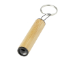 Porte-clés en canne de bambou avec lampe torche et cordon d’allumage couleur naturel