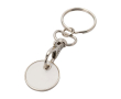 Porte-clés en métal avec jeton pour chariot de différentes couleurs couleur blanc