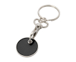 Porte-clés en métal avec jeton pour chariot de différentes couleurs couleur noir