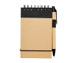 Bloc-notes en papier recyclé avec anneaux A7 feuilles lignées couleur noir