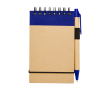 Bloc-notes en papier recyclé avec anneaux A7 feuilles lignées couleur bleu marine