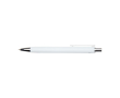 Stylo à bille en plastique recyclé avec encre semi-gel noire 0,7 mm couleur blanc