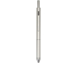 Stylo 4-en-1 en inox avec porte-mine et plusieurs encres couleur argenté