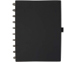 Agenda avec couverture en cuir synthétique et système à disques couleur noir