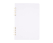 Cahier A5 à couverture rigide en papier recyclé, pages lignées couleur blanc