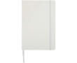 Carnet A5 à points avec élastique et ruban ton sur ton couleur blanc