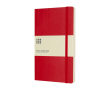 Carnet Moleskine Classic avec mention “en cas de perte”, pages lignées couleur rouge foncé