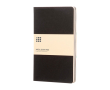 Cahier Moleskine cartonné et pochette intérieure, pages lignées couleur noir