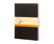 Carnet Moleskine Cahier Journal à coins arrondis, pages lignées couleur noir