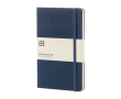 Carnet Moleskine Classic pages blanches, mention« en cas de perte » couleur bleu