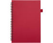 Carnet A5 à spirale et rigide en cuir synthétique JournalBooks couleur rouge