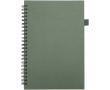 Carnet A5 à spirale et rigide en cuir synthétique JournalBooks couleur vert chiné