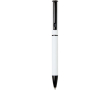 Stylo alu recyclé à mécanisme rotatif avec encre bleue couleur blanc